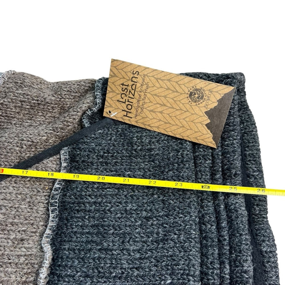 Lost Horizons NEW Selkirk Wool Fleece Line Hooded Patchwork Sweater Men’s M - Picture 5 of 12